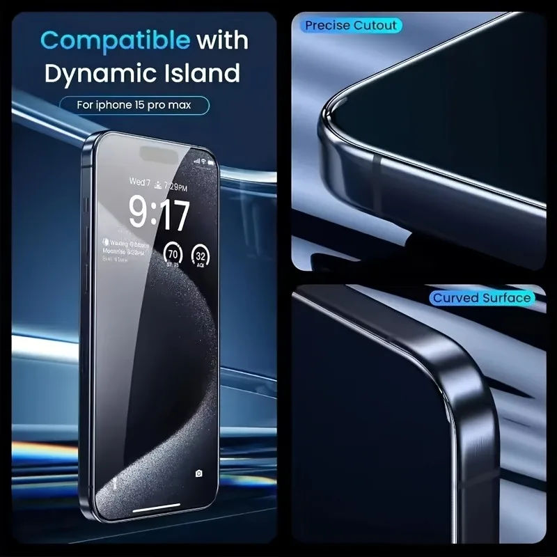 5 قطعة HD واقيات الشاشة الزجاجية المقسى آيفون 17 16 15 14 برو ماكس 11 12 13 برو 12 13Mini 7 8Plus XS XR XS ماكس فيلم زجاجي