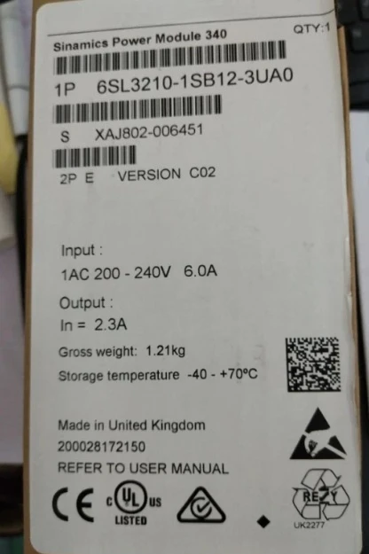 

Brand New Original 6SL3210-1SB12-3UA0 6SL3210-1PE11-8AL1 6SL3210-1PE13-2UL1 6SL3210-1PE12-3UL1 Frequency Convert Fast Delivery