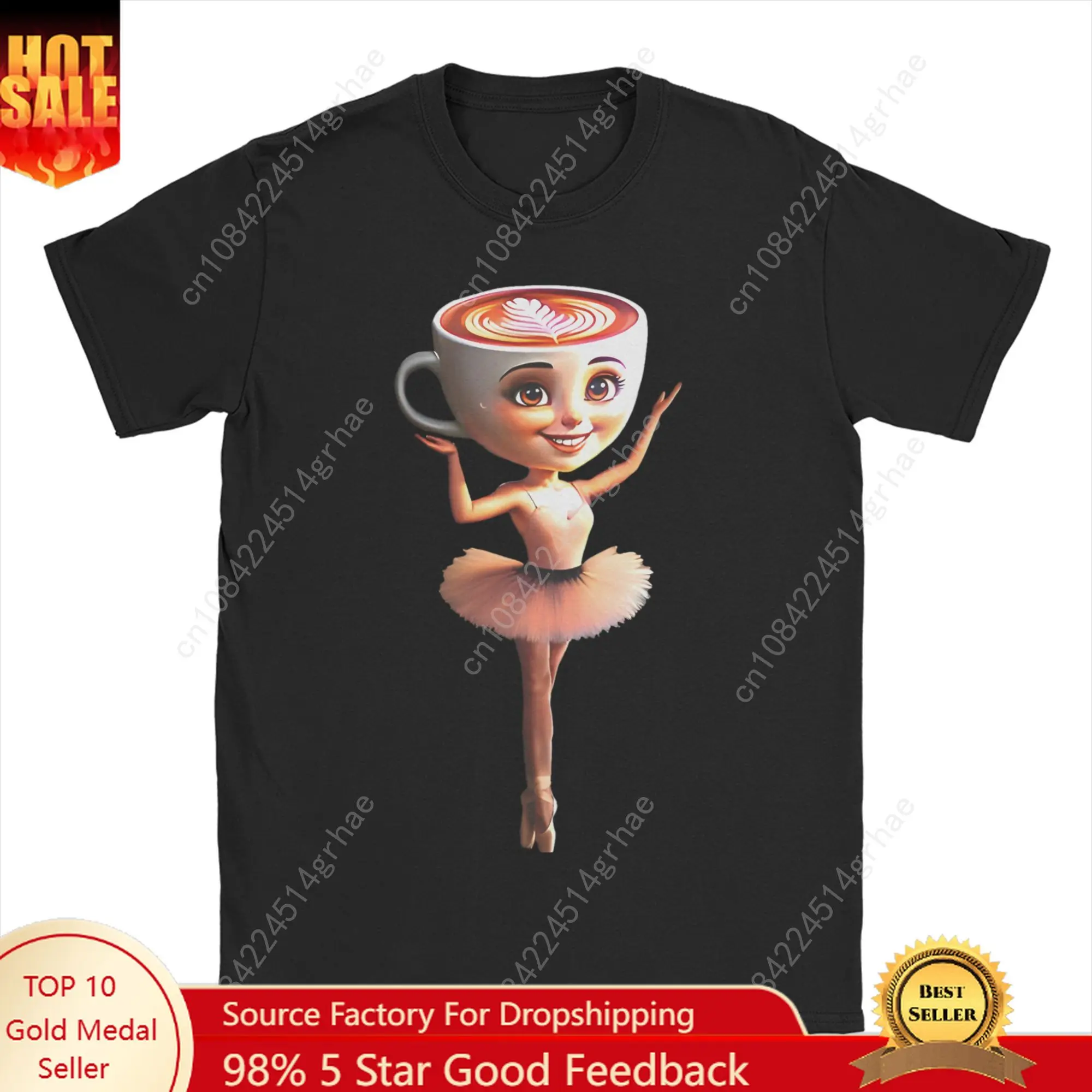 

Ballerina Cappucina Men T Shirt Dancer Brainrot Meme Vintage Tees Short Sleeve Crew Neck T-Shirts 100% Cotton Gift Idea Clothing
