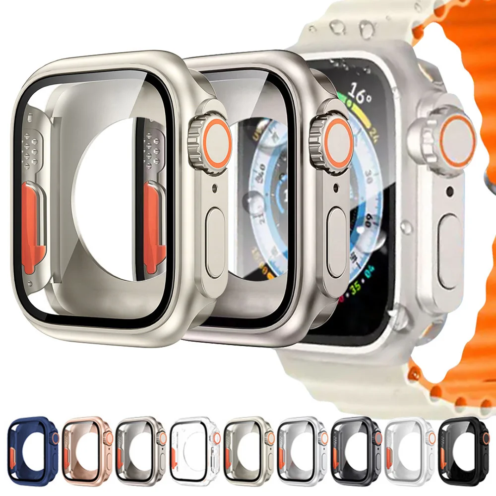 Screen Protector Cover for Apple Watch 40 41 44mm 45mm 42mm 46mm Hard PC Front Rear Bumper Case For IWatch Series 10 9 8 7 SE 6