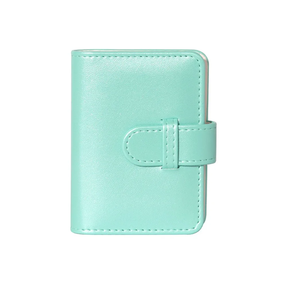 28 Pockets Instant Camera Photo Album Ring Closure PU Leather Pocket Album Lightweight Mini Photo Organizer Daily Photos