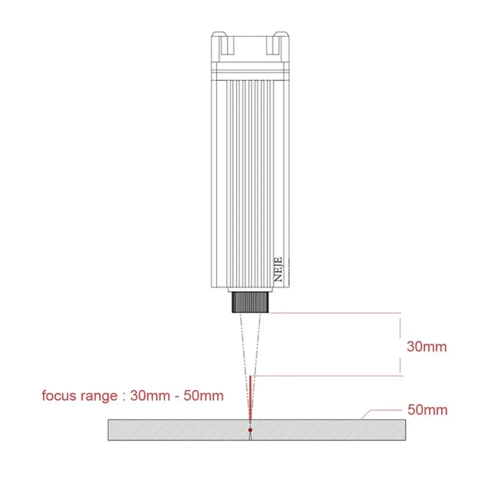 Ống Kính Thay Đổi Tiêu Cự Collimating Phủ Kính Thay Thế Ống Kính Cho NEJE Chủ 20W Chữ Khắc Laser/Mô Đun Cắt Đầu