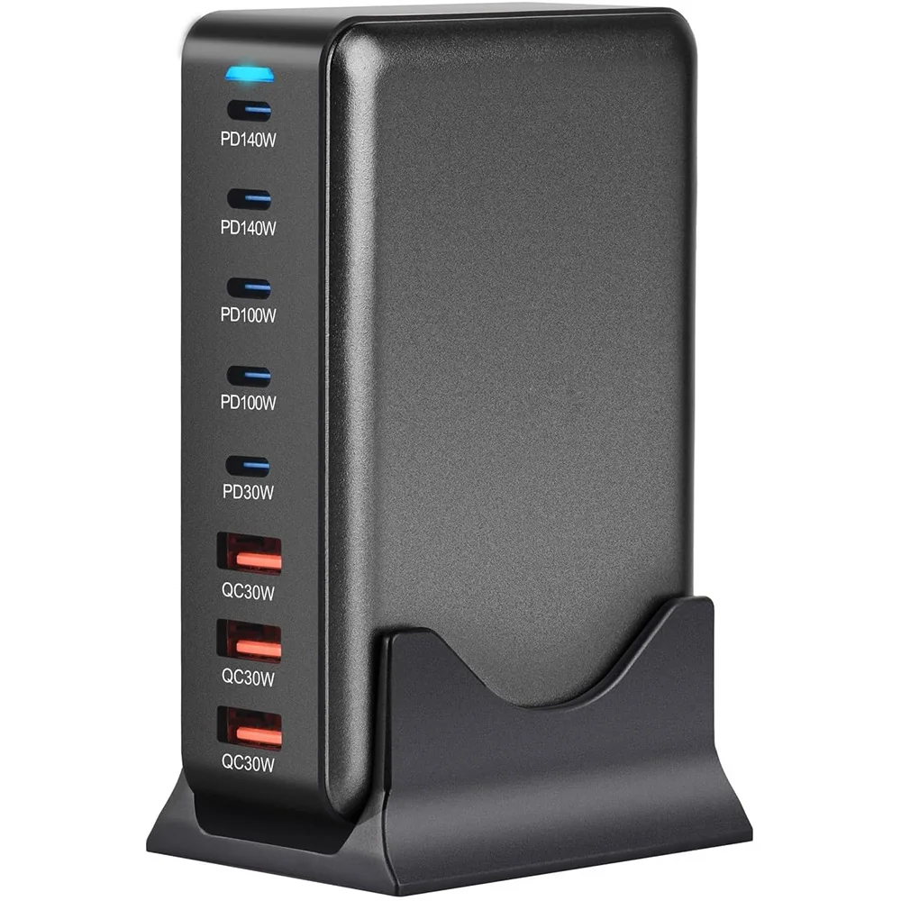 2026 Hot 600W GaN Fast Charger 8 Ports USB C Type C Fast Charging Station PD3.1 Adapters for iPhone 16 15 Samsung Xiaomi Huawei
