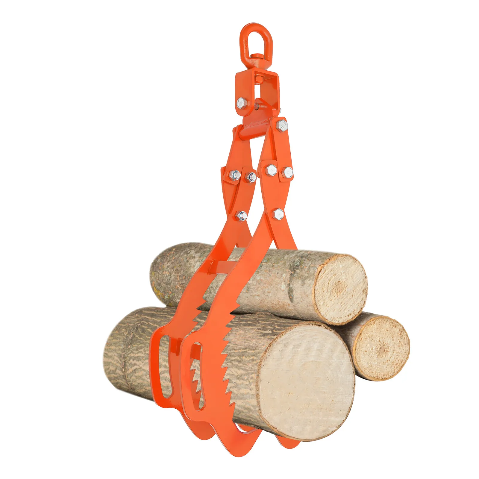 1.2T/2645.55lbs 4-مخالب سجل رفع ملقط الكربون الصلب الأخشاب رفع ملقط البرتقال لشاحنة ATV جرار