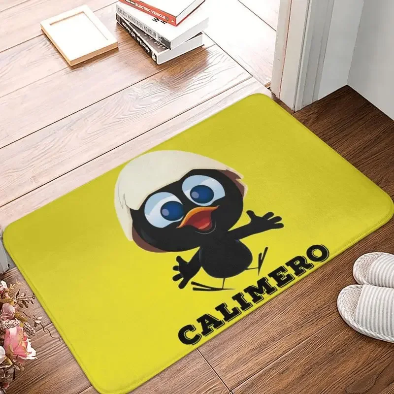 Cute Cartoon Chiken Calimero Front Floor Door Entrance Mats Outdoor Kitchen Bath Doormat Toilet Carpet Rug