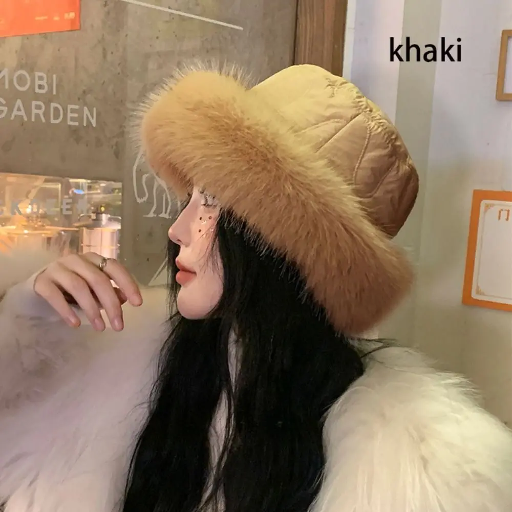 Hot Salenatural Rabbit Hair Hat Women Cap Thick Fur Cap Winter Warm Hat Female Fashion For Women Hat With Earmuffs Hat