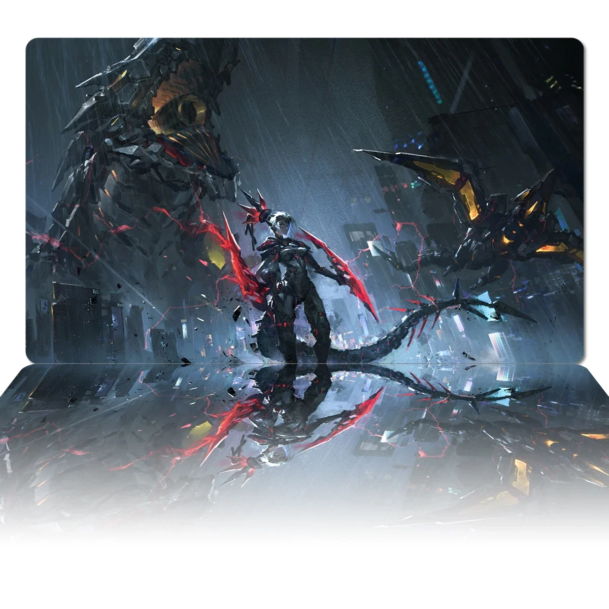 YuGiOh Playmat Dinomorphia Kentregina TCG CCG Board Game Trading Card Game Mat Custom Anime Mouse Pad Rubber Desk Mat Zones Bag