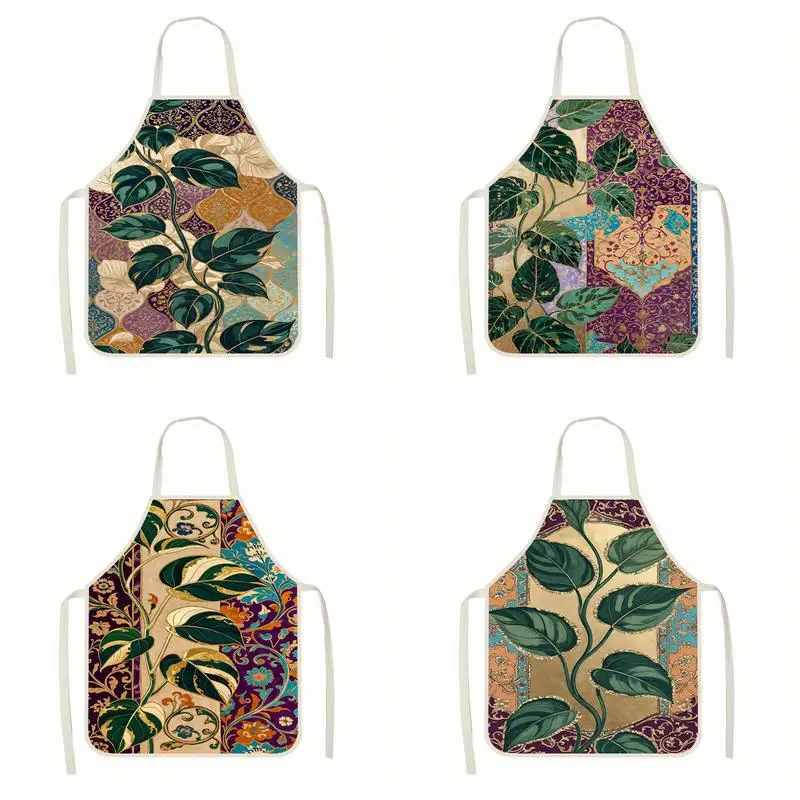 

Vintage Floral Aprons Linen apron, suitable for kitchen cooking, parent-child interaction, painting and other scenarios
