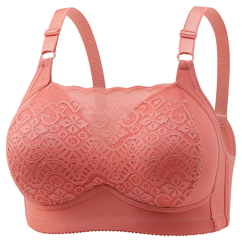 Women Bra Vest Wireless Push-Up Four-Row Button Bra Vest Comfortable Summer Plus-Size Bra Women Bra Middle-Aged Older Women Bra