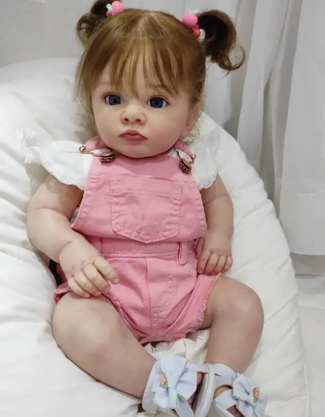 NPK 23inch Unpainted Unfinished Blank Kit Reborn Tutti DIY Doll Parts with Cloth Body and Eye
