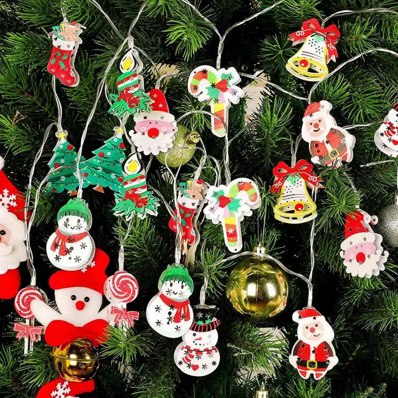 Christmas Tree LED String Light 3M 20LED Xmas Hanging Lamp Fairy Light Garland Home Decoration Ornament 2025 New Year Gifts