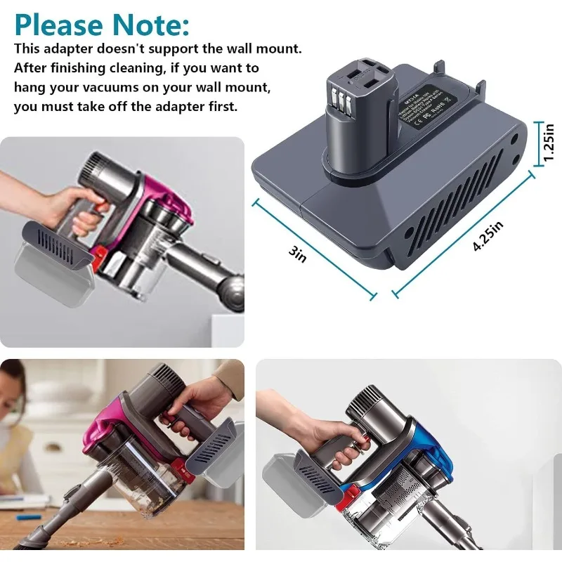 Compatible with For Makita 18V Batteries Converting To for Dyson Type A Cordless Handheld Vacuum Cleaner MT31A Battery Adapter