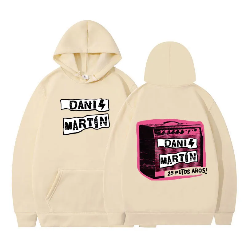 Dani Martín Concierto 25 Años Print Hoodie Men Women Fashion Sweatshirt Long-sleeved Loose High-quality Vintage Fleece Tracksuit