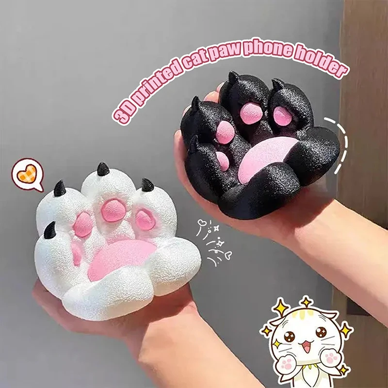 1pc Creative Cat Claw Decoration Cute Cartoon Desktop Small Ornaments Mobile Phone Holder 3D Printing Crafts