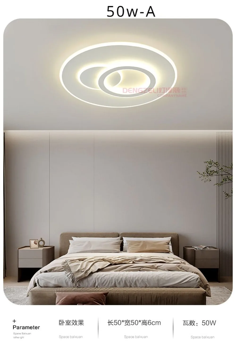 LED Ceiling Light Set with 120W Dimming and Eye Protection, Creamy Style for Living Room and Bedroom