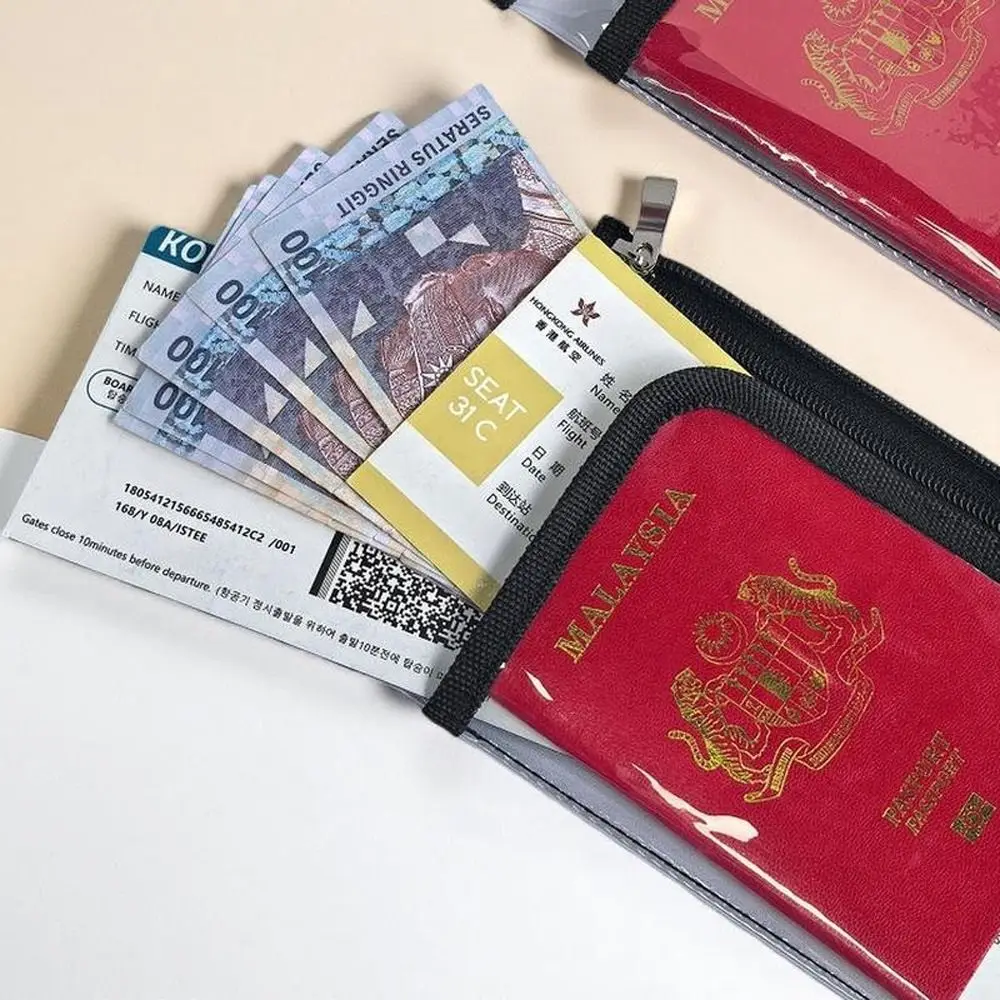 1Pcs New PVC Cosmetic Bag Transparent Waterproof Passport Holder Travel Portable Toiletry Bag