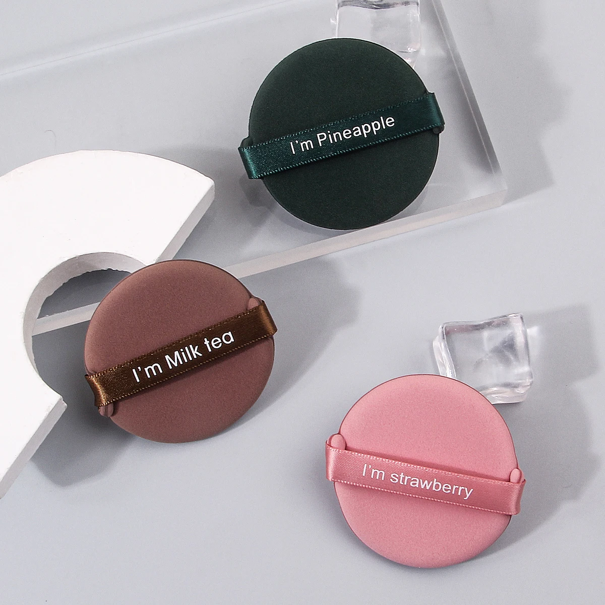 3pcs Soft Touch Air Cushion Powder Puff Dry and wet non-sticking powder makeup Sponge Powder Puff portable easy makeup tool