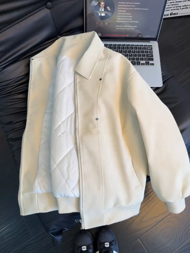 

Мужская зимняя утепленная куртка-косуха Cleanfit из искусственной кожи с коричневым воротником, с заклепками, для мотоциклистов