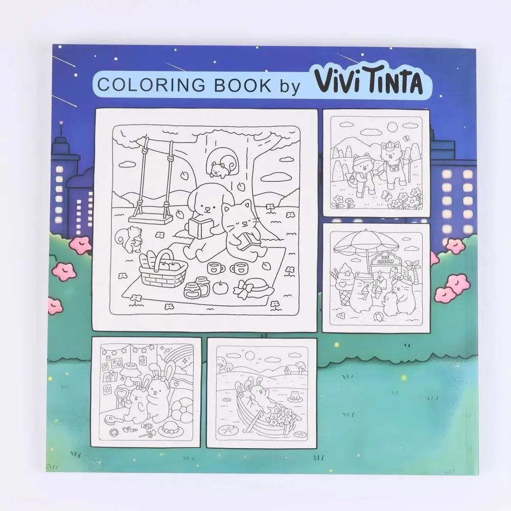 Froggy Days Libro da colorare dei cartoni animati Racconti sfocati Affascinante rana Graffiti Copia Schizzo Libro Scarabocchi Educazione precoce