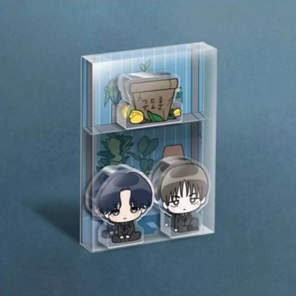 Manhwa Unchanged Man Jeong Yu‑won Gu Do‑hun Cosplay Standing Plate Card Acrylic Brick Collectible Photo Cards Anime Accessories