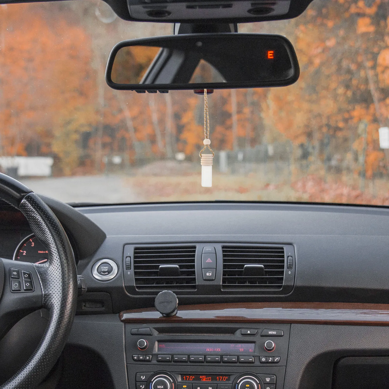 

8pcs Car Fragrance Pendant Decoration 5Ml Frosted Glass Perfume Bottle For Car Aromatherapy Diffuser Hanging Mini Essential Oil