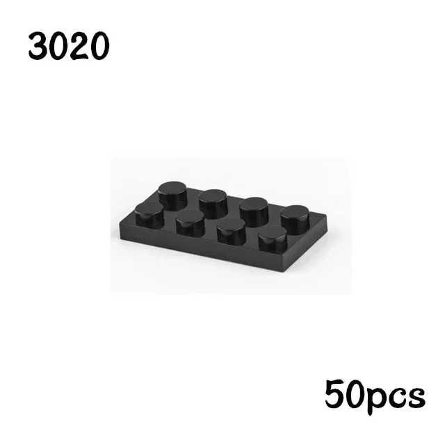 50 قطعة اللبنات السائبة رقيقة الشكل الطوب 2x4 نقطة التعليمية الإبداعية حجم متوافق مع 3020 ألعاب بلاستيكية للأطفال