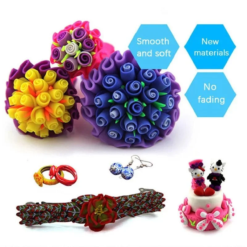 Colors Set Polymer Clay Fimo DIY Soft Clay  Clay Molding Craft Oven Bake Clay Blocks Montessori Early Education