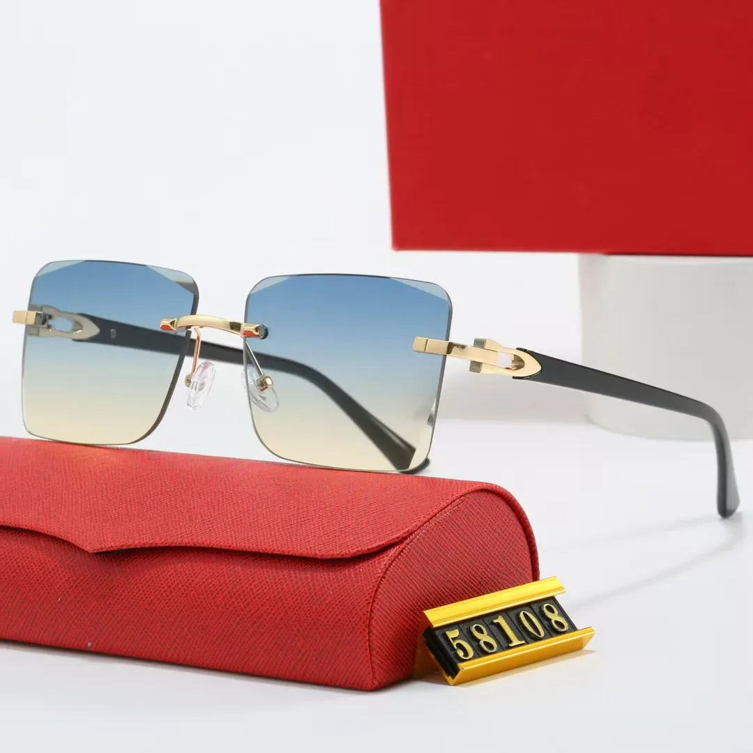 

Ladies' rimless metal sunglasses with cutting-edge design, fashionable and suitable for everyday wear without makeup