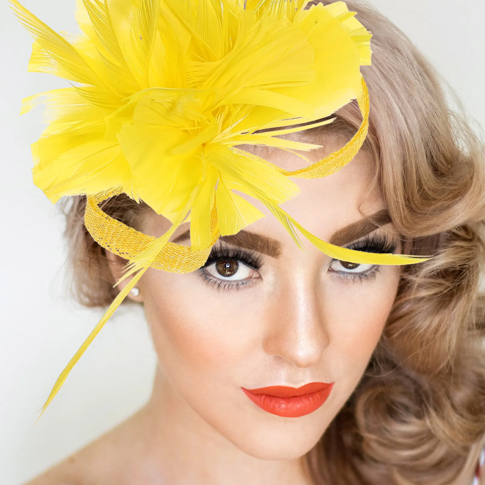 

1Pcs Plume Hair Clip Side Clip Elegant Hairpin Hair Accessory for Wedding Party Bridesmaid Prom Vintage Formal