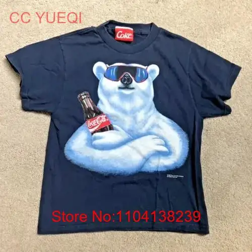 COKE Vintage 1994 Polar Bear With Sunglasses T Shirt Kids Size Large long or short sleeves