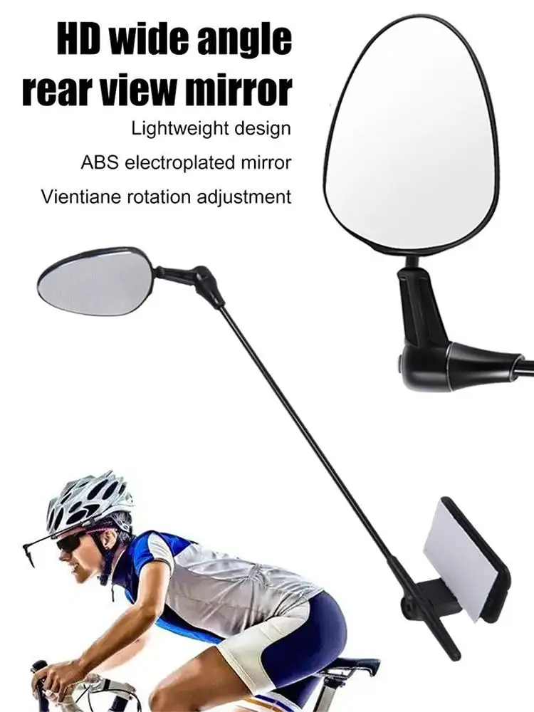 AliExpress Bicycle Helmet Mirrors Rearview Mirror Adjustable Wide Flexible Motorcycle Mirror Riding Angle View Safety Wide-Range Rear Z5O8