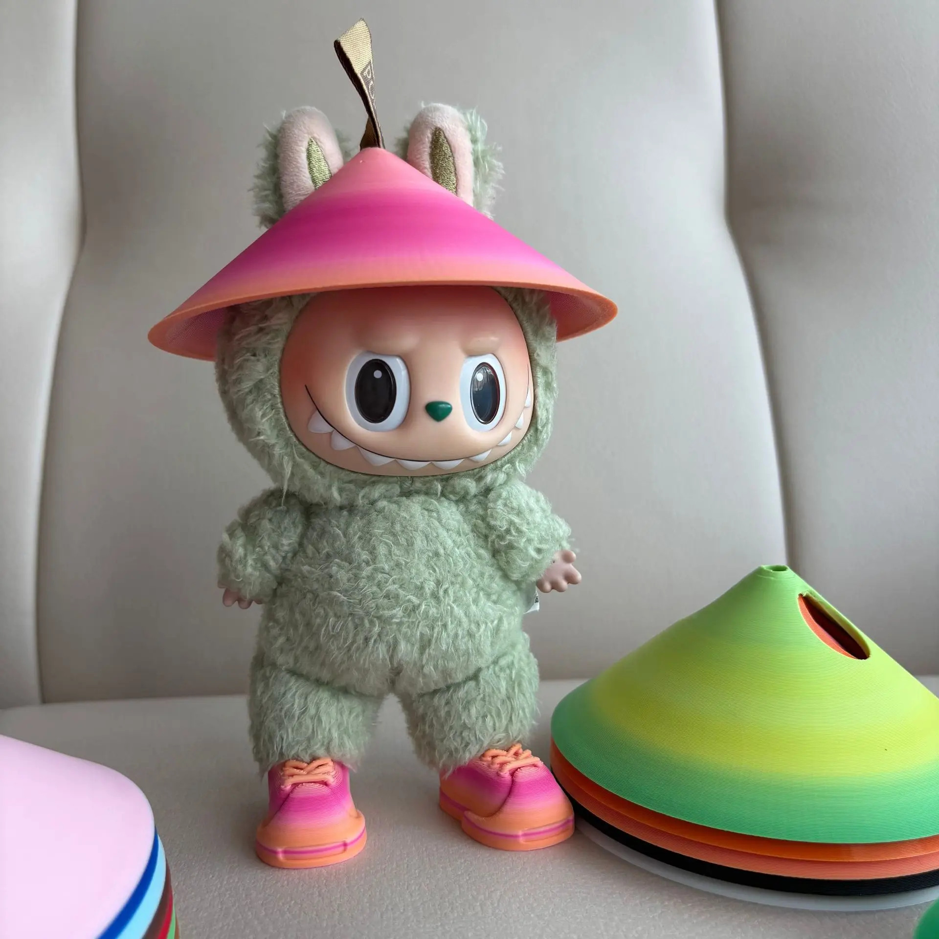 

Clothes Accessories For Labubu 15/17Cm Dolls Gen 1-3 Hanging Ornament Hat Fisherman Hat Various Color Collection Clothing