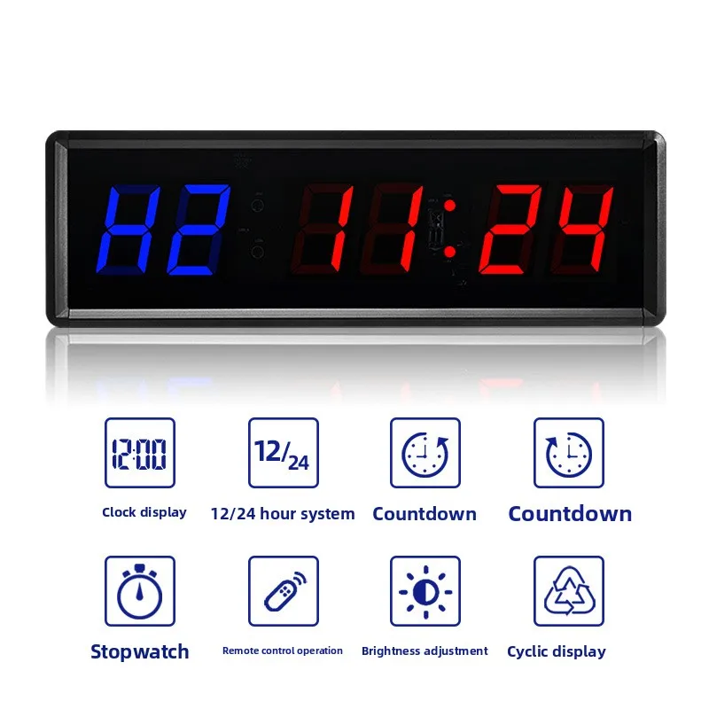 Competition Training Fitness Timer Led Electronic Digital Timekeeping, Custom Sports Countdown Cycle