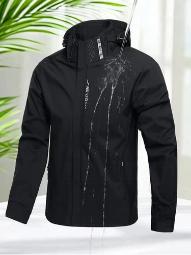 Chaqueta impermeable para hombre, chaqueta cortavientos para exteriores, abrigos con capucha extraíble y cremallera completa, ropa de abrigo ligera Softshell para primavera y otoño