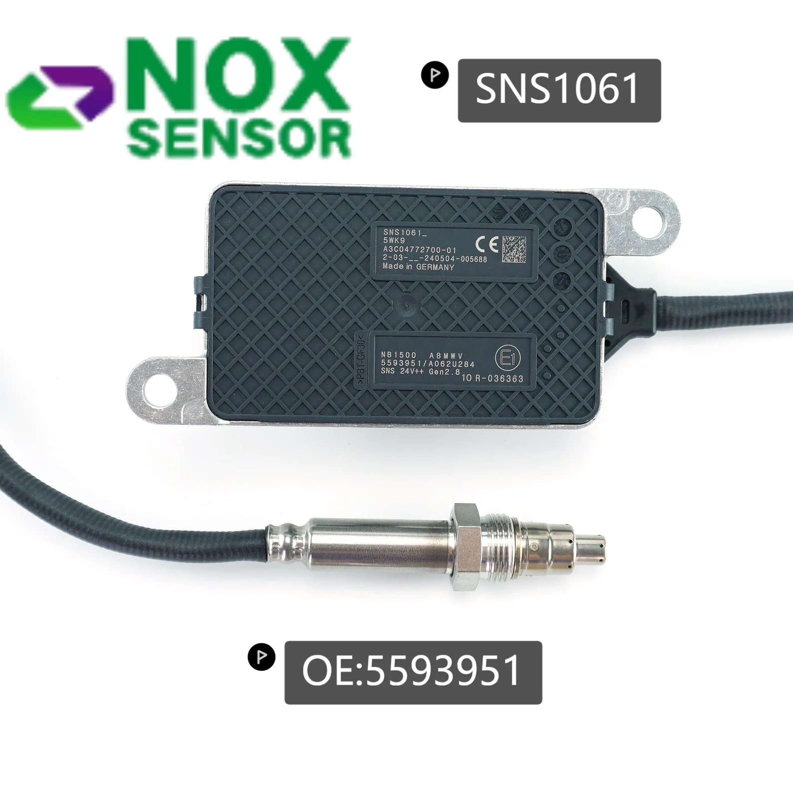 5593951 A062U284 NB1510 A3C 04772780 Novo sensor de óxido de nitrogênio original Nox para peças de caminhão motor Cummins