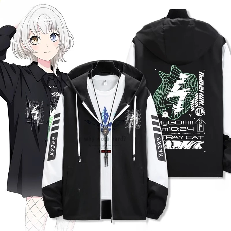 

BanG Dream! It's MyGO Rana Kaname 3D принт на молнии женская/мужская толстовка с капюшоном уличная одежда хип-хоп косплей куртка на молнии с капюшоном