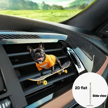 2D Francouzský buldoček Auto Výstup Dekorace Klip Interiér Vozidla Akrylový Auto Osvěžovač Vzduchu Díly Do Interiéru Automobilu Kawaii 10 nejlepší prodej vodní bullet - №8
