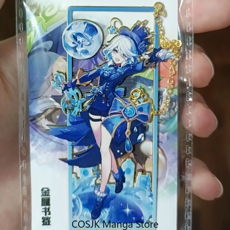 

Аниме-мерч по игре Genshin Impact: металлические закладки, акриловые фигурки Фурины, Колумбины, Нахиды, мультяшные статуэтки, подарки для студентов, модели-украшения