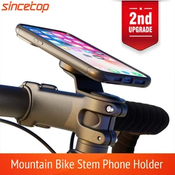Bike Stem Phone Holder,Mountain Bicycle Mobile Phone Mount,Road MTB Handlebar Quick Lock Bracket Clip Series C - 2nd Gen
