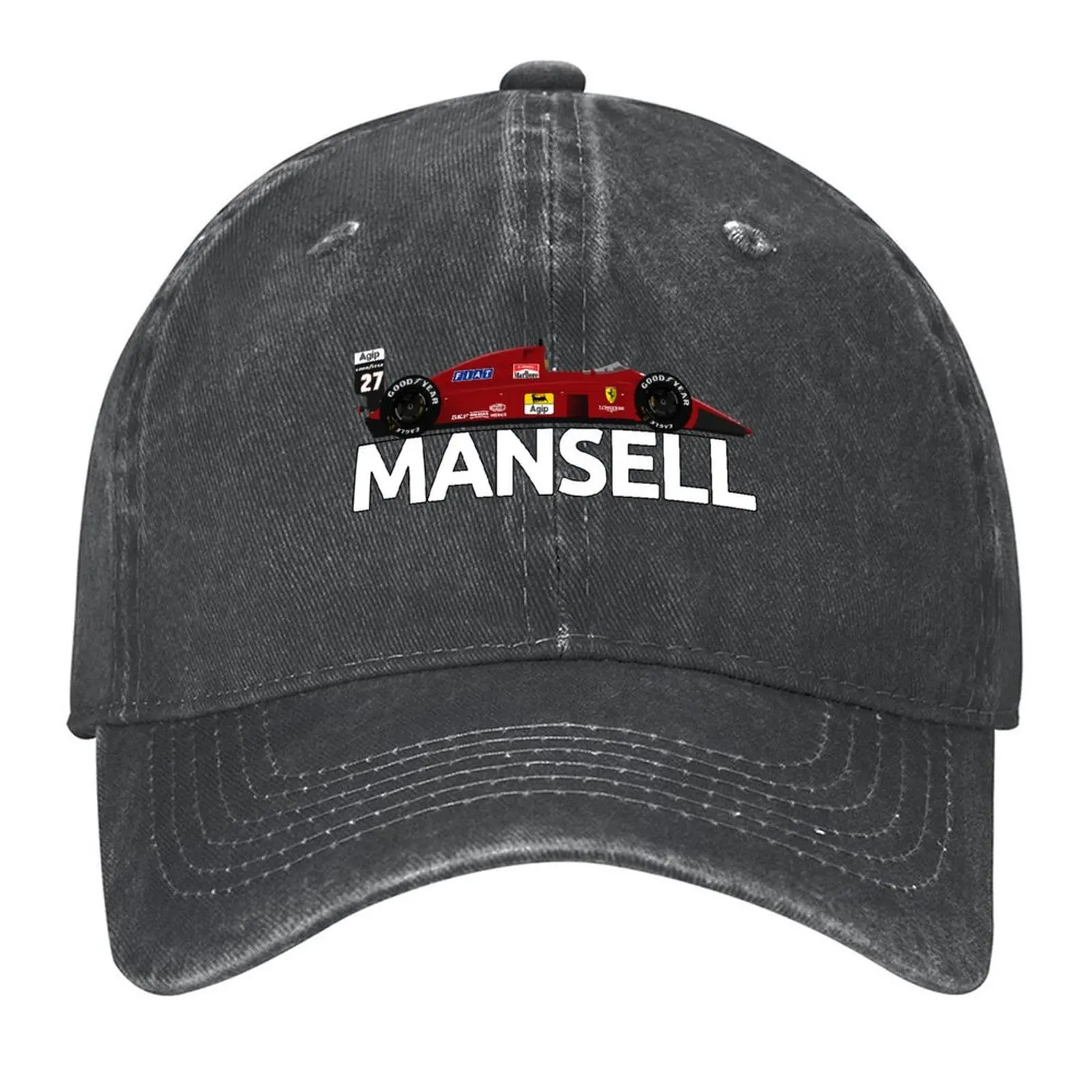 

Nigel Mansell - 1989 SF 640 Large Text (RED) Baseball Cap derby hat Icon Big Size Hat beach hat Mens Women's