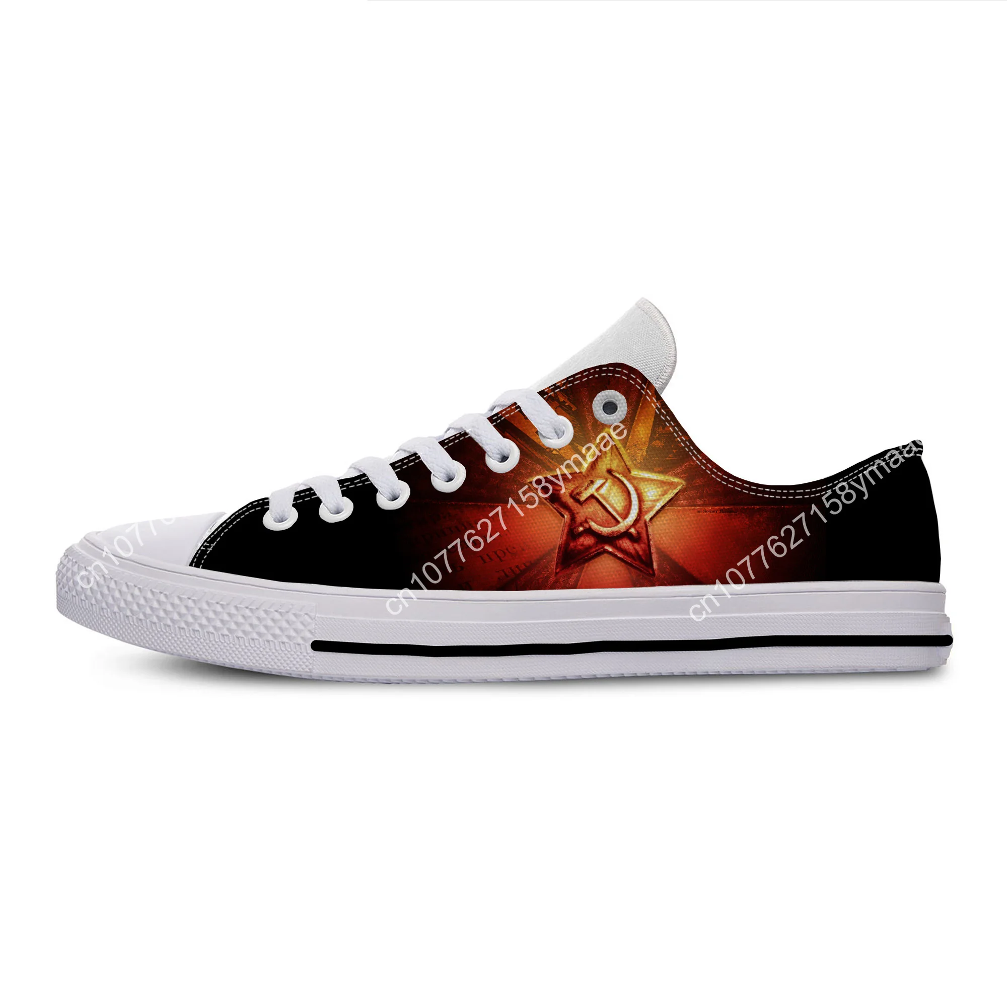 Hot USSR CCCP 3D Print Novelty Design Fashion Lightweight Classic Canvas Shoes Men Women Casual Breathable Sneakers Board Shoes