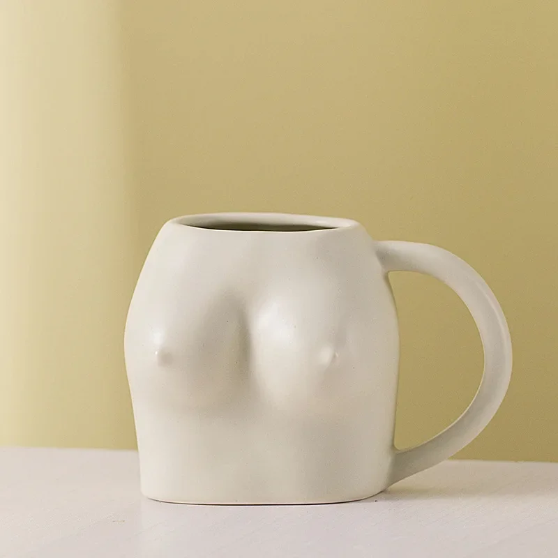 Creative Nordic Milk Cup Household Minority Ceramic Cup Female Body Chest Fist Water Cup Living Room Decoration Accessories