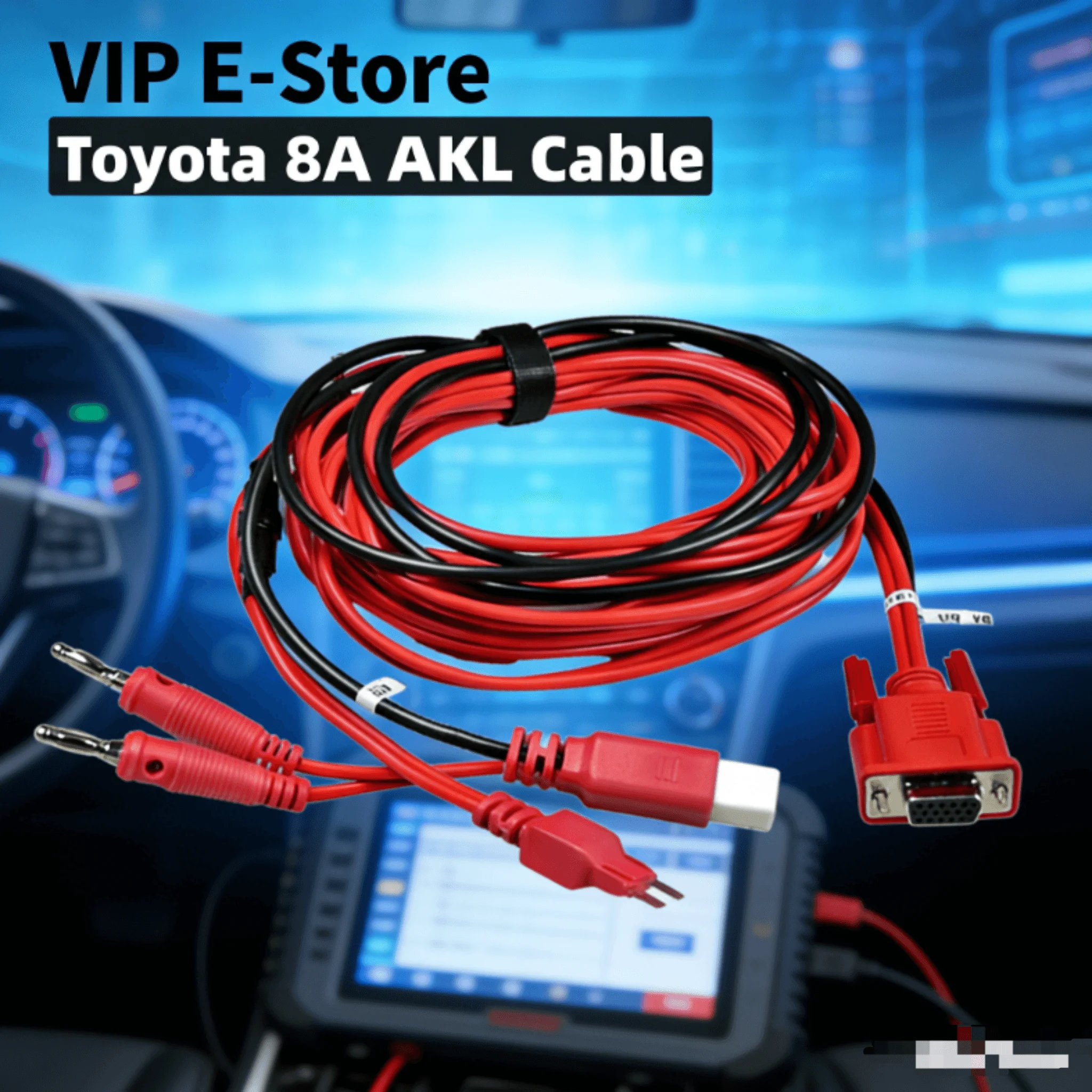 

Newest For Toyota 8A AKL Cable Non-Smart Key All Keys Lost Adapter Work with APB112 and G-Box2 G BOX2 Car Diagnostic Cable