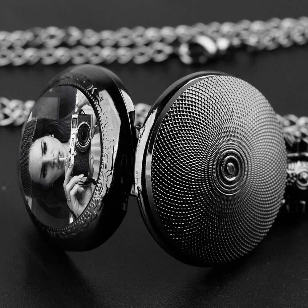 Star-Theme Vintage Arabic Dial Quartz Pocket Watch Pendant Necklace Gift For Men And Women