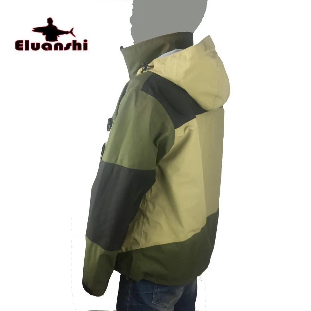 ELUANSHI Hunting Breathable Wader Fly Fishing Jacket Waterproof Wading Jacket Fishing Clothes Fishing Outerwear