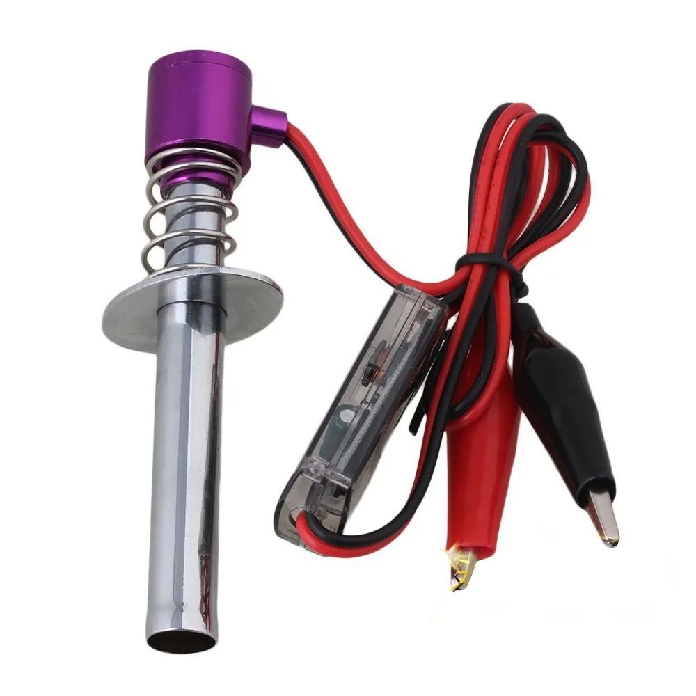 6-12V Electronic Glow Plug Igniter Cable Clip Nitro Output 18 21 28 Engine for 1/8 1/10 1/24 RC Car HSP 80100 Parts