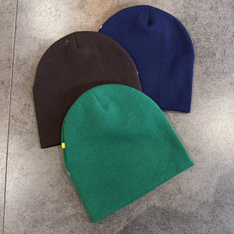 Frosch-Muster Jacquard-Mützen für Damen und Herren Frühling Herbst Winter Wärmehaltend Kaltwetter Gorras Hip-Hop Strickmütze Ski Winddichte Mütze – Detail 5