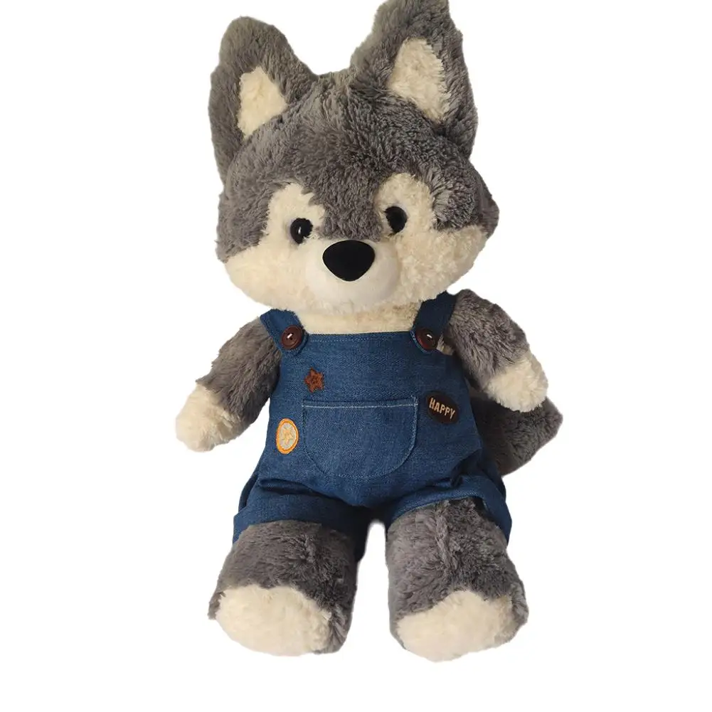 Original Huggable Nette Wald Laufende Fuchs Nette Lange Plüsch Spielzeug Schwanz Fuchs Tier Puppen Große Kleidung Gefüllte 50 cm Plüsch I6B9