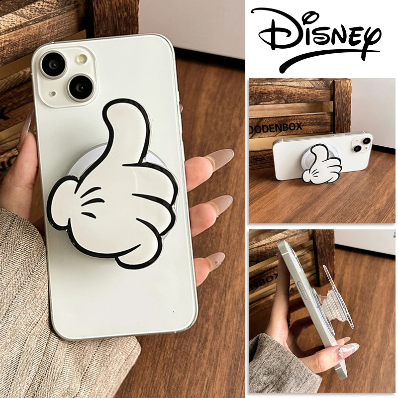 Supporto per telefono Disney Mickey Mouse supporto per dito del fumetto carino fibbia retrattile Air Sac Grip per IPhone accessori Samsung Xiaomi