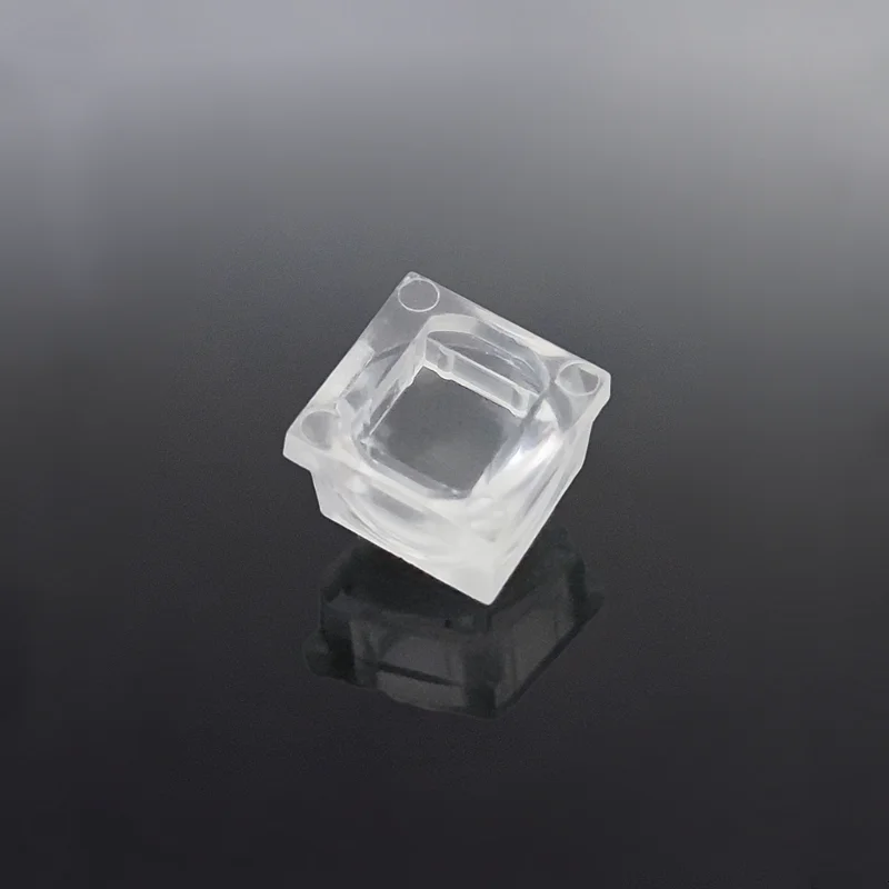 #LSJ-8.7 New High quality Led Optical Lens, 5050 lens, Size 8.7X8.7X6.54mm, 30 degree, Checkered surface, PMMA